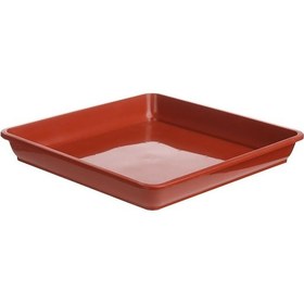 Resim Kırmızı Kapalı Kare Açık Günlük Saksı Tepsisi Damlama Tepsisi Ekici Tepsi Bahçe Malzemeleri 22.2 X 22.2cm 
