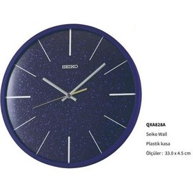 Resim Seiko Qxa828a Lacivert Renkli Ahşap Kasa Quartz Mekanizmalı Duvar Saati Çok Renkli 