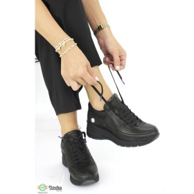 Resim Kadın Hakiki Deri Spor Tarz Dolgu Topuk Günlük Ayakkabı M25/KA3535 