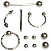 Resim 11 Parça Piercing (cerrahi Çelik) Ve Piercing Topu Seti Piirsing 