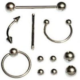 Resim 11 Parça Piercing (cerrahi Çelik) Ve Piercing Topu Seti Piirsing 
