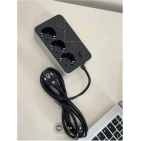 Resim Çoklayıcı 3lü Priz 2 USB 1 Type-C 2 Metre Kablo Anahtarlı Termal Akım Korumalı Priz 
