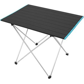 Resim Panipal Alüminyum, Katlanabilir Kamp ve Piknik Masası, Omuz Askılı Taşıma Çantasıyla M Mavi - Siyah 