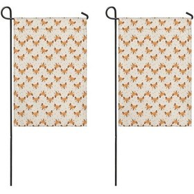 Resim Fox 2'li Çift Taraflı 12x18inch Bahçe Bayrağı, Dış Mekan-a4 12+ 