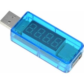 Resim LED Göstergeli USB Voltmetre ve Ampermetre, Gerilim ve Akım Ölçüm Cihazı 