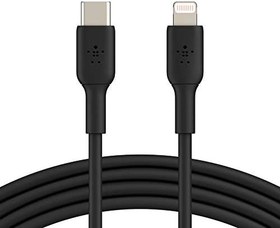 Resim Belkin USB-C - Lightning Kablosu (Hızlı Şarj Kablosu) Hızlı Şarj MFi Sertifikalı USB-C Kablosu (Siyah, 1 m) 