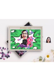 Resim Bk Gift Kişiye Özel Kadınlar Günü Karikatürlü 1000 Parça Profesyonel Puzzle-1 