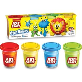 Resim 4'lü Oyun Hamur Seti 224 Gr. - Oyun Hamuru Seti - Hamur Setleri - Hamur Kalıpları Renkli 