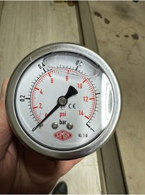 Resim SIMGA 0-1 Bar Çap Ø52 Mm Pano Tip Gliserinli Manometre 