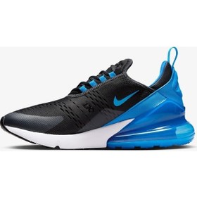 Resim Nike Air Max 270 Ah8050-028 Siyah Mavi Erkek Sneaker Dar Kalıp Siyah - Mavi 