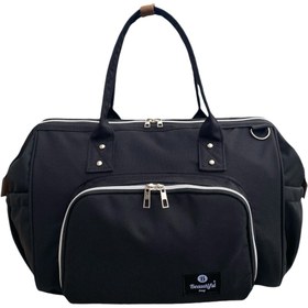 Resim bb beautiful bag Omuz Askılı Anne Bebek Bakım Kol Çantası Gümüş Fermuarlı 
