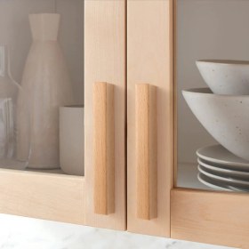 Resim Artı Woods Dolap Kulpu, 10 Adet - 64 mm (6,4 Cm) - Doğal Ahşap Kulp, Cekmece Kulpu, Mutfak Dolap Kulplari 