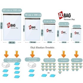 Resim 3' Lü Ekonomik Vakumlu Poşet Seti - Elbise, Nevresim Takımı, Tek Kişilik Yorgan Vakumlu Hurç Şeffaf 