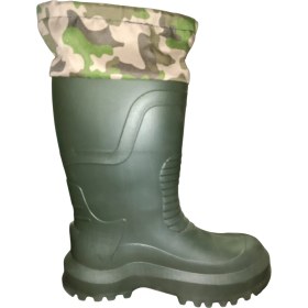 Resim Haki Kauçuk Termal Çoraplı Avcı Balıkçı Bahçe Iş Tarla Su Geçirmez Erkek Hafif Çizme 