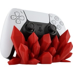 Resim Ps5 Dualsense Uyumlu Kırmızı Kristal Gamepad Standı 