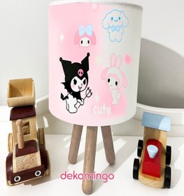 Resim dekomingo PEMBE SANRİO KARAKTERLERİ BEBEK VE ÇOCUK ODASI ABAJUR 