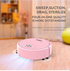 Resim Elektrikli Süpürge Usb Şarj Süpürme Robotu Paspas Makinesi Pet Saç Sert Zemin Type 2 Black Siyah 