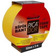 Resim Picador Çift Taraflı Bant Köpük Rulo Askılı 50x5 Mt 4301 