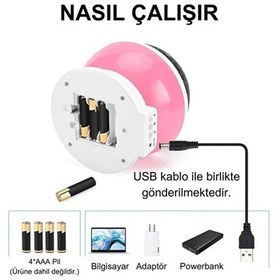 Resim Ay Ve Yıldızlı Gökyüzü Yansıtmalı Dönen Projeksiyon Gece Lambası Renkli 
