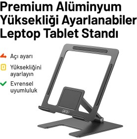 Resim Qasul Katlanabilir Metal Tablet Leptop Tutucu Iskelet Tasarım Katlanabilir, Kaymaz, Metal Gövde 