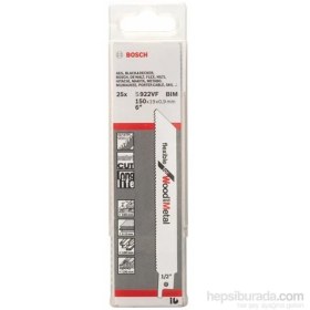 Resim Bosch - Flexible Serisi Ahşap Ve Metal İçin Tilki Kuyruğu Bıçağı S 922 Vf - 25'Li Paket 