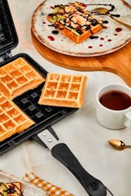 Resim Taç Waffle Tavası Siyah 