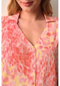 Resim Suwen Olivia Gömlek Yaka Şort Pijama Takımı Sh26621667b913 Turuncu 