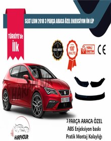 Resim Harphour Seat Leon Mk 3.5 Aksesuar Piano Black Siyah 3 Parça Tampon Ek Ön Lip 