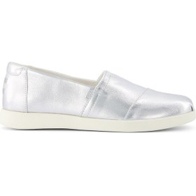Resim 10021745 Silver Espadril / Keten Kadın 10021745 10022131 Toms Alpargata Plus Metallic Nappa Leather Gümüş 
