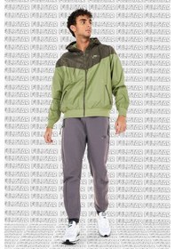 Resim Nike Sportswear Windrunner Jacket Blue Green Kapüşonlu Erkek Ceketi Yeşil Haki Yeşil 