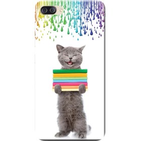 Resim Ceppare Asus Zenfone 4 Max Kılıf ASUS_X00HD ZC520KL Baskılı Silikon Kapak Sevimi Kedi 462 