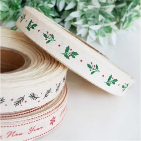 Resim Pamuk Şerit, Holly, 1.5 cm 2 Metre Natürel 