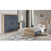 Resim Afilli Izmir Çocuk Odası Takımı Tamamı Mdf Antrasit Ve Flora Antrasit 