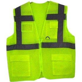 Resim Motobir Reflektörlü İkaz Yeleği Cepli Large 