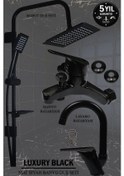 Resim Lavabo Banyo Duş Bataryası Robot Duş Mat Siyah Lavabo Batarya Siyah 