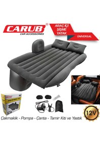 Resim Carub Araç İçi 12v Şişme Yatak Pompa + Yastık Seti 