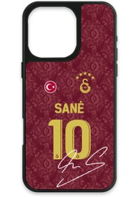 Resim Galatasaray Leroy Sane 3. Forma İmzalı Cam Telefon Kılıfı - iPhone 16 Pro Max 