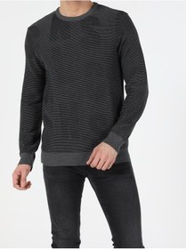 Resim Colin's Slim Fit Bisiklet Yaka Erkek Antrasit Kazak CL1051569_Q1.V1_ANT 