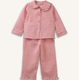 Resim Defacto Uzun Kollu Dokuma 2li Dokuma Pijama Kız Bebek H2651a526spbr96 Pembe-br96 