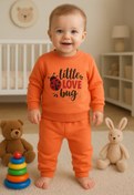 Resim anne dokunuşu gibi KUZUM BEBE 2’li Fitilli Kumaş Somon Ayıcık Desenli Kız Bebek Çocuk Alt Üst Pijama Takımı 