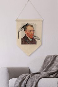 Resim Salon Pinterest Duvar Dekoru, Van Gogh Sanat Serisi, Kanvas Flama Askılı Duvar Örtüsü NO:424 - Renkli - 14 / 50 x 70 