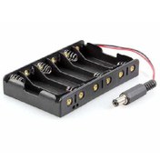 Resim 6Lı Aa Pil Yuvası (Barrel Jack Çıkışlı) 