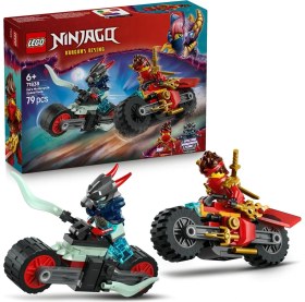 Resim Kai’nin Motosiklet Hız Yarışı 71838-6 Yaş Üzeri Kız ve Erkek Çocuklar Için Kai'nin Yarış Motosikleti ile Ifrit Motosikleti ve 2 Minifigür Içeren Yaratıcı Oyuncak Yapım Seti (79 Parça) 