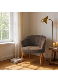 Resim Azra Mobilya Papatya Babyface Kumaş Modern Berjer Koltuk 13 Renk Seçeneği - Kahverengi Kahverengi 