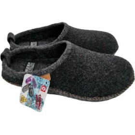 Resim Gezer 13653 Siyah Erkek Keçe Ev Terliği Ses Yapmaz Ve Kaymaz Tabanlı 