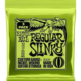 Resim Ernie Ball P03221 Regular Slinky 3 Pack Elektro Tel (3'lü Paket) 