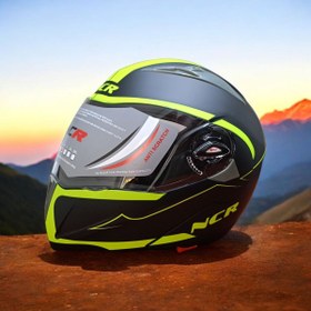 Resim Ncr-158 Çene Açılır Gözlüklü E-ce Belgeli Kask Sarı 