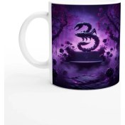 Resim Akrep Burcu Baskılı Kahve Kupası - Ay Işığında Zodyak Bahçesi Vs1 
