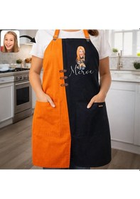 Resim Bk Gift Kişiye Özel Karikatürlü Turuncu & Siyah Mutfak Önlüğü -7, Aşçı Ve Şef Önlüğü, Ev Hediyesi Kobitmeyencom36635 Bk Gift Renkli 