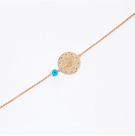 Resim Rose Renk Mecidiye Tasarım Nazar Boncuğu Detaylı 925 Ayar Gümüş K 